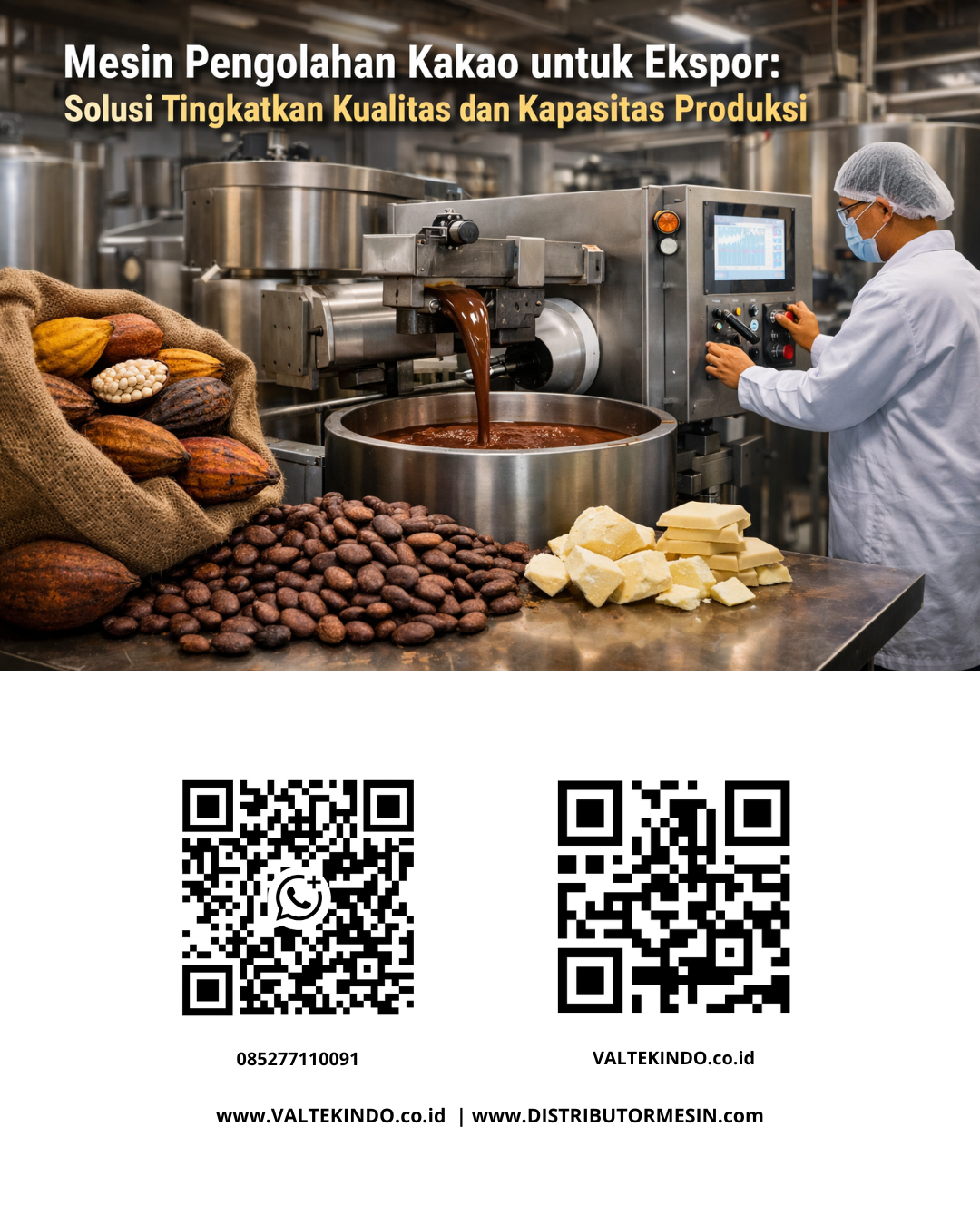 Cocoa Processing Machinery for Export: Solutions to Improve Quality and Production Capacity